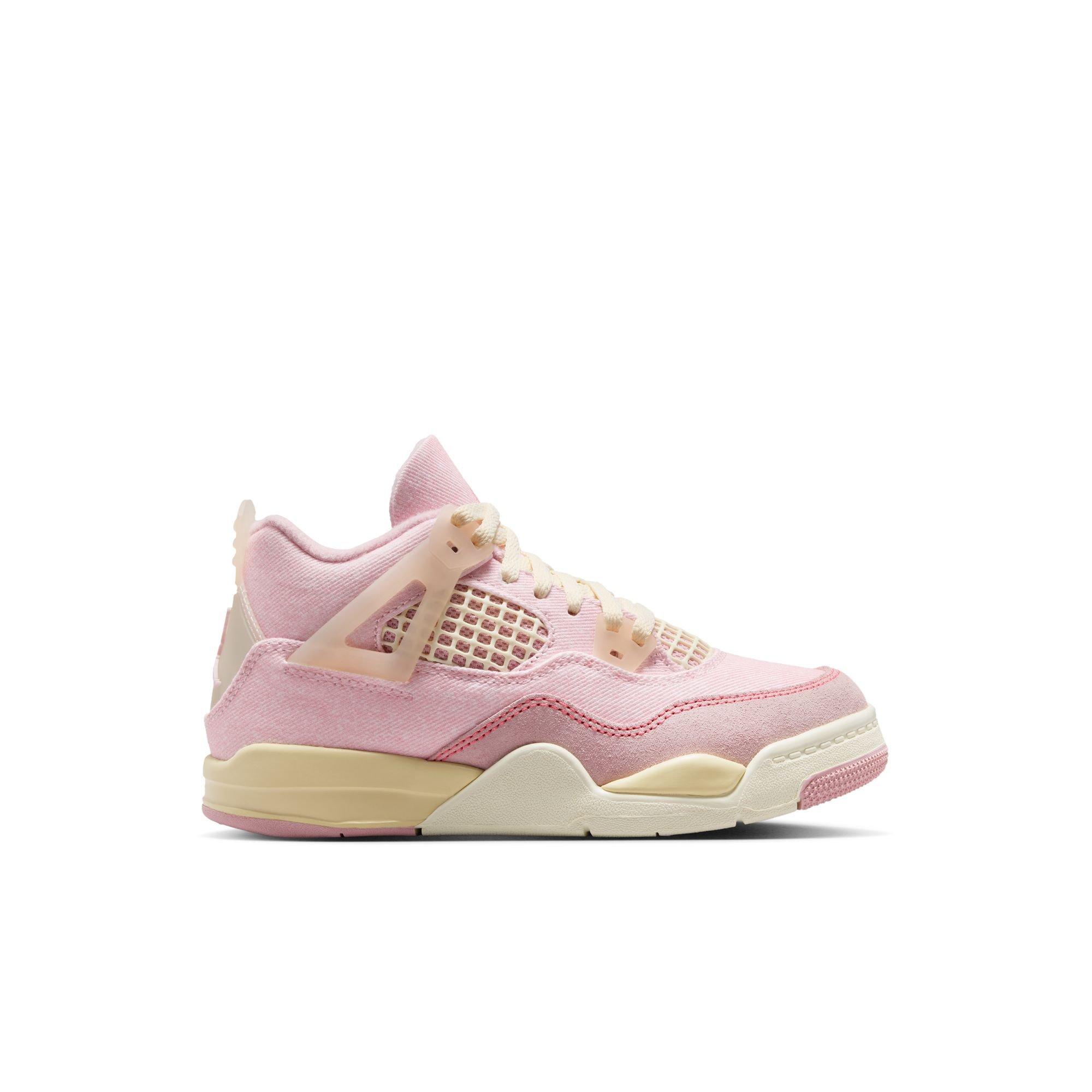 Jordan 4 Retro "Iced Carmine" Preschool Girls' Shoe - ICED CARMINE